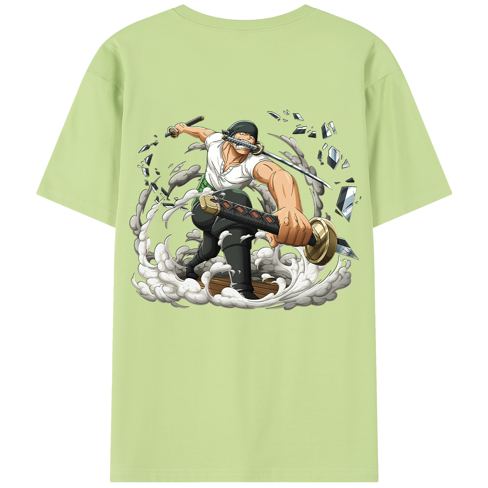 ワンピース ロロノア・ゾロ ONE PIECE Roronoa Zoro 綿100％半袖Tシャツ（背面プリント）